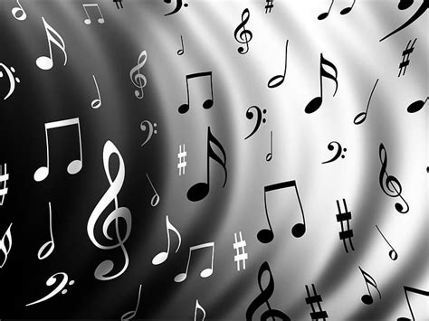 Music Artistic Musical Musical Note Pattern Silver Hd Wallpaper