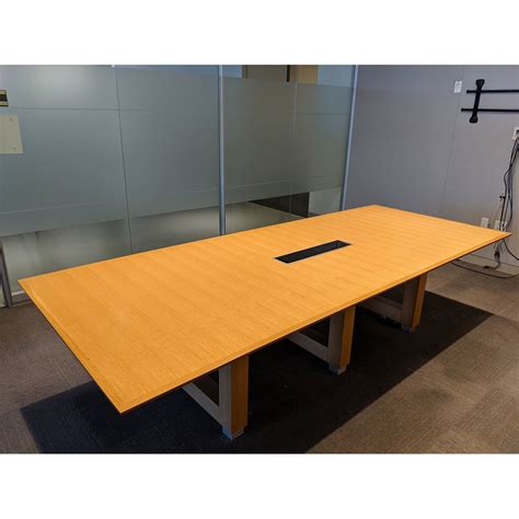 Steelcase Convene 4x10 Used Wood Veneer Conference Table Maple