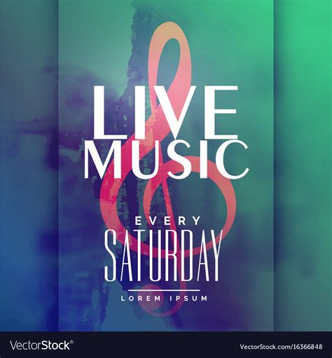 Live Music Event Poster Design Template Royalty Free Vector