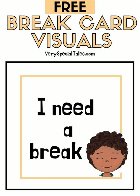 Printable Break Cards How To Use Break Card Visuals At Home School