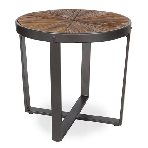 Kate And Laurel Gerhardt Farmhouse Round Wood And Metal Side Table 20