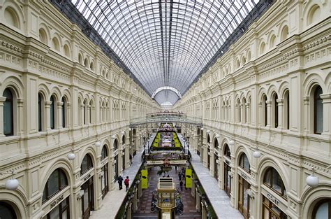 G U M Department Store Red Square Moscow Russia Photograph By Jon
