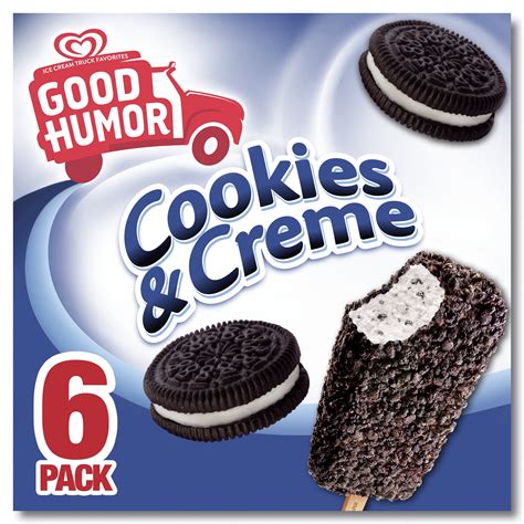 Good Humor Cookies N Crème Frozen Dessert Bar For Fans Of Cookies And Cream Ice Cream 6 Pack