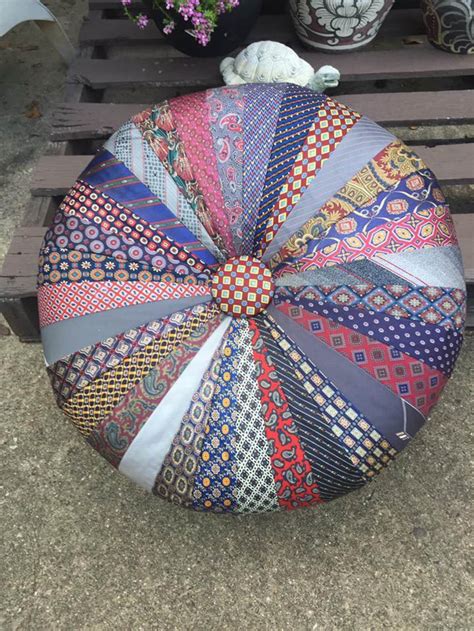 Custom Tuffet Stool Made With Your Ties Etsy