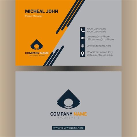 Premium Vector Corporate Business Card Modern And Simple Design Template
