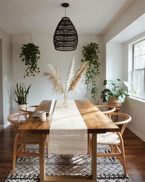 Bohemian Style Minimalist Dining Room Table Decor Ideas Decoración De