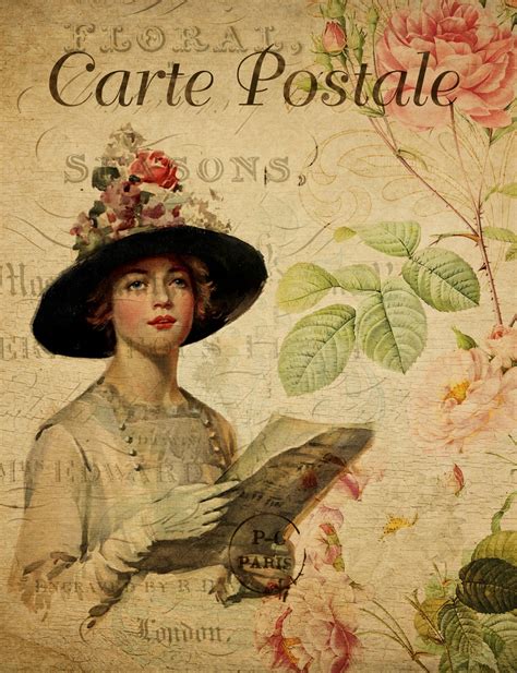 Vintage Woman Hat Postcard Free Stock Photo Public Domain Pictures