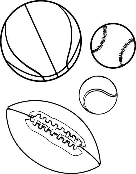 Printable Sports Balls Coloring Page For Kids Supplyme
