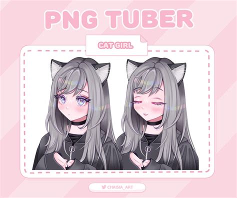 Cat Girl Png Tuberpngtuber Anime Avatar For Twitch Streamers Discord