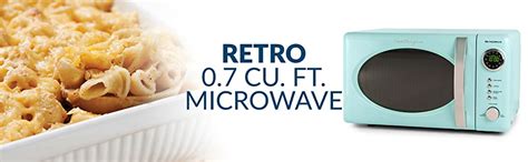 Nostalgia Rmo7aq Retro 07 Cu Ft 700 Watt Countertop Microwave Oven 12