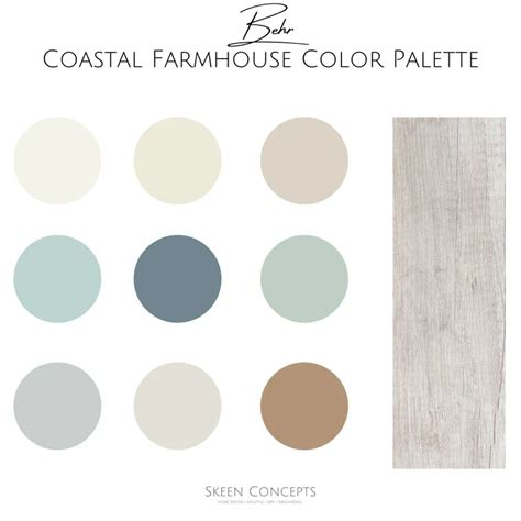 Behr Coastal Farmhouse Color Palette Professional Color Etsy Canada
