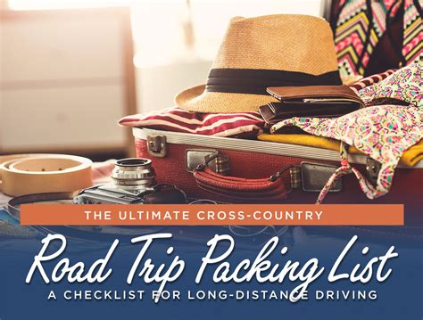 Cross Country Road Trip Packing List Road Trip Usa
