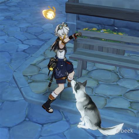 The Dogs In Genshin Are So Cute You Can Go Around The Building In