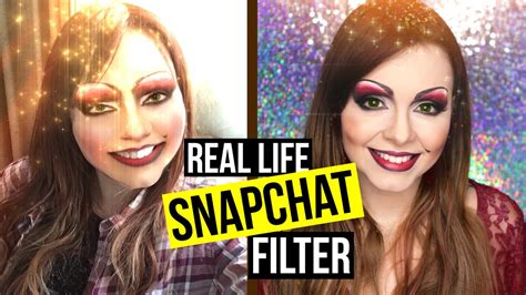 Real Life Snapchat Filter Drag Filter Makeup Tutorial Youtube