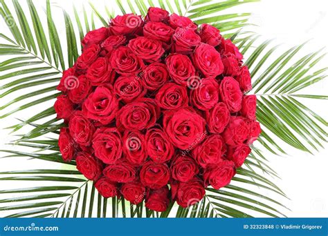 A Huge Bouquet Of Red Roses The Isolated Image On Stock Photo Image