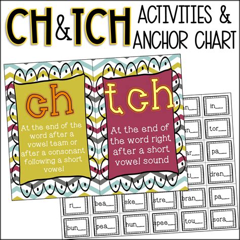 Ch Or Tch Phonics Anchor Chart And Activity Made By Teachers