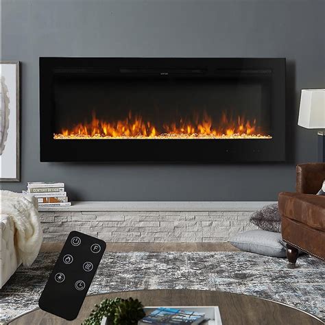 Shop 50 Inch 9 Flame Colours Wall Mounted Led Electric Fireplace One