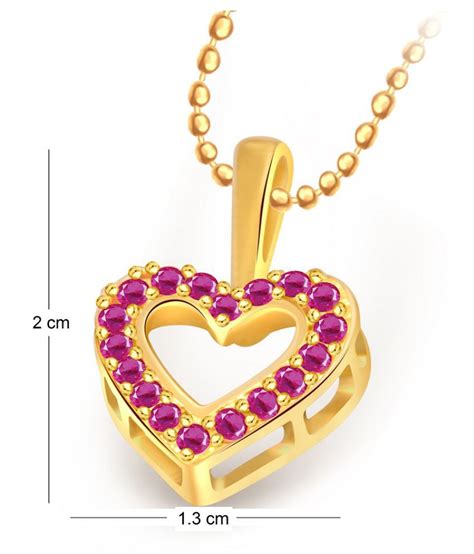 Vk Jewels Sparkle Heart Valentine Gold Plated Cubic Zirconia Alloy Pendant Buy Vk Jewels