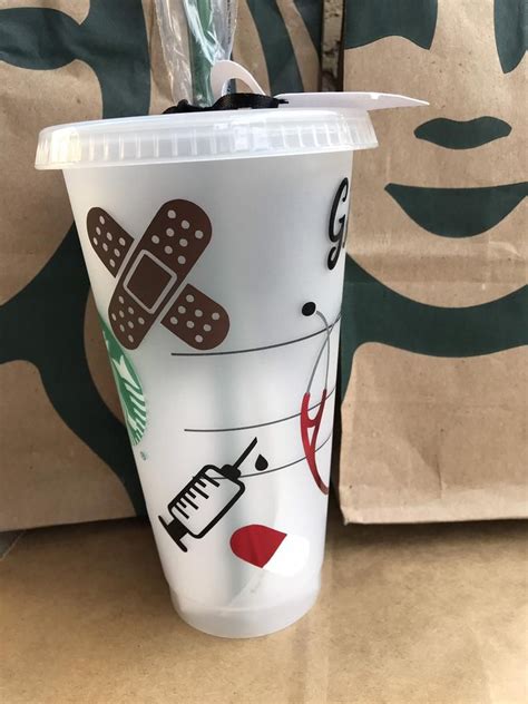 Nurse Themed Venti Starbucks Cold Cup Personalized Starbucks Cup