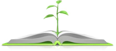 Plant Growing Out Of Book Great Powerpoint Clipart For Presentations