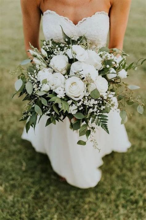 Greenery Wedding Bouquet Ideas White And Greenery Stunning Wedding