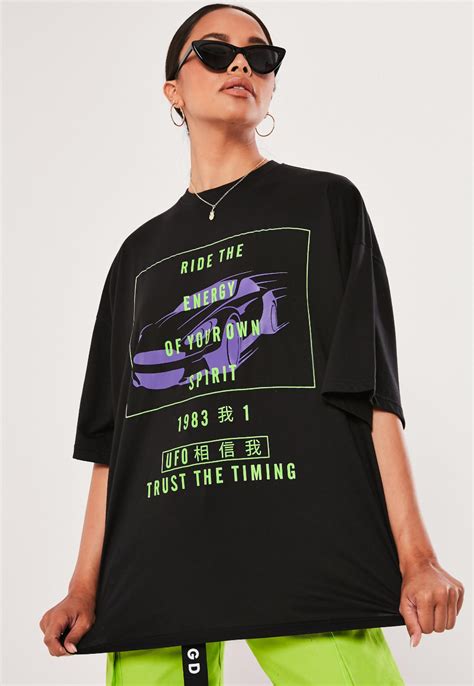 Black Ride The Energy Graphic T Shirt Missguided Minimal Shirt Design Trendy Shirt Designs