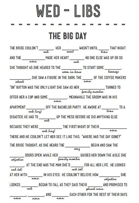 The templates are ready to get printed showcasing various types of fill in the blanks. 29 best Madlibs images on Pinterest | English language ...