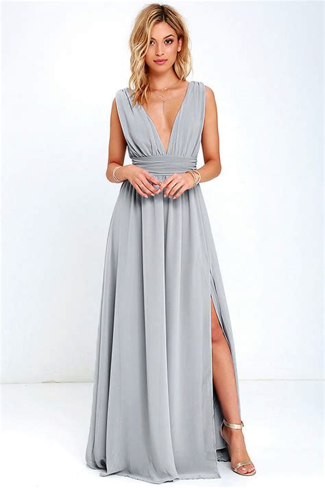 Light Grey Gown Maxi Dress Sleeveless Maxi 8400