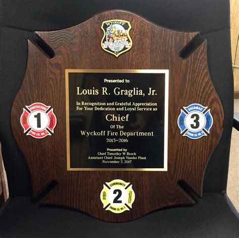 Custom Fire Department Plaques Firefighters American Trade Mark Co