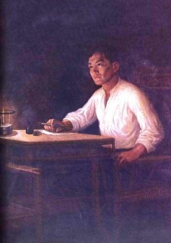 Rizal Writing His Farewell Letter Photo From Rizal Shrine Flickr