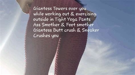 Lola Loves Fetish Clips Giantess Towers Over You While Working Out Exercising Outside In Tight