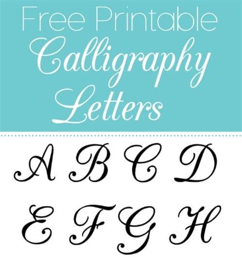 You can find the uppercase version at. 5 Free Printable Alphabet Calligraphy Letters - Freebie Finding Mom | Free letter stencils, Free ...