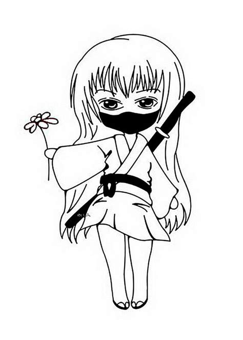 Girl Ninja Coloring Coloring Pages