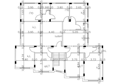 Apartment Building Structure Column Layout Dwg Cad File Cadbull