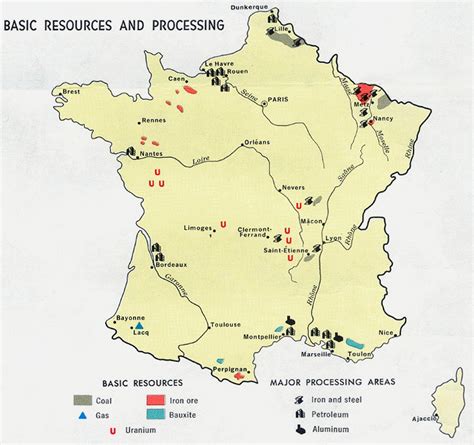 Carte Des Ressources Minérales De La France