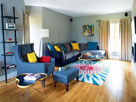 Does your living room need a little sprucing up? Loving the primary colour palette in this room (With images) | Grey and yellow living room ...
