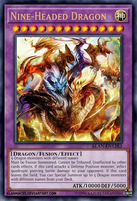 Nine Headed Dragon By Alanmac95 On Deviantart Yugioh Dragon Cards