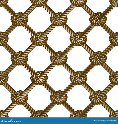 Rope Seamless Pattern Trendy Vector Wallpaper Background Endless Navy