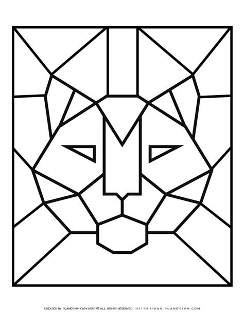 Coloring Pages Geometric Animals 70 Geometric Colorin
