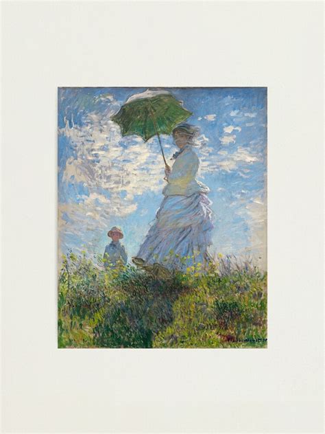Lámina Fotográfica Mujer Con Sombrilla El Paseo De Claude Monet De