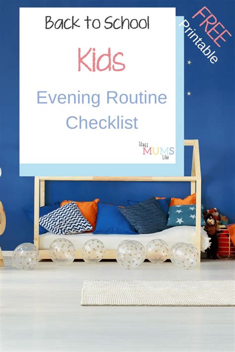 Kids Evening Routine Checklist With Free Printable Stuff Mums Like
