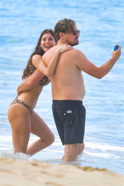 Getty actor leonardo dicaprio, nominated for best actor for his role in the aviator, arrives with girlfriend brazilian model gisele bundchen at the 77th annual academy awards at the kodak theater. Leonardo DiCaprio and girlfriend Camila Morrone take a swim in St Barth - Celebzz - Celebzz