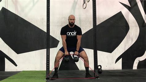 Functional Strength Double Kettlebell Banded Sumo Deadlift On Air