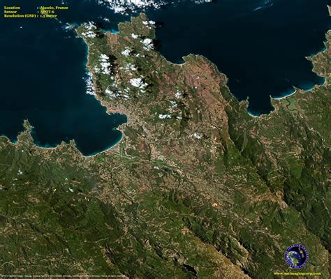 Spot 6 Satellite Image Of Ajaccio France Satellite Imaging Corp