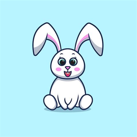 Ilustração de coelho fofo vetor de coelho no estilo kawaii ilustração