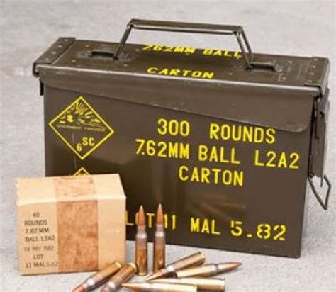 Indian 762x51mm Ammunition Am111 145 Grain Full Metal Jacket Lead Core