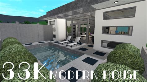 33k Modern House No Gamepass Bloxburg Build Youtube