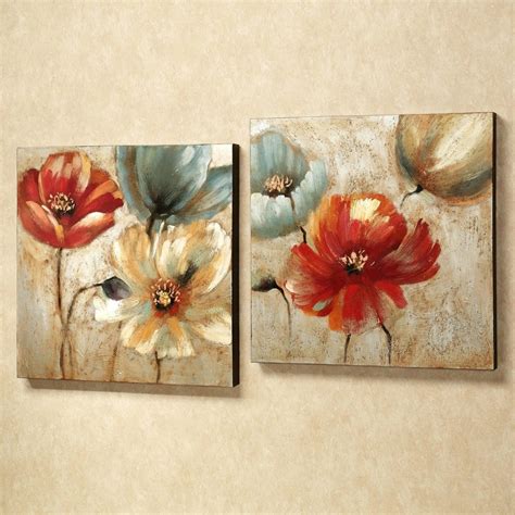 15 Collection Of Red Flowers Canvas Wall Art