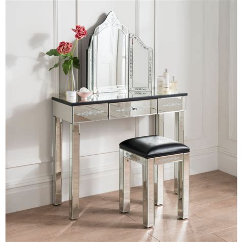 Frosted Glass Dressing Table Set Glass Designs