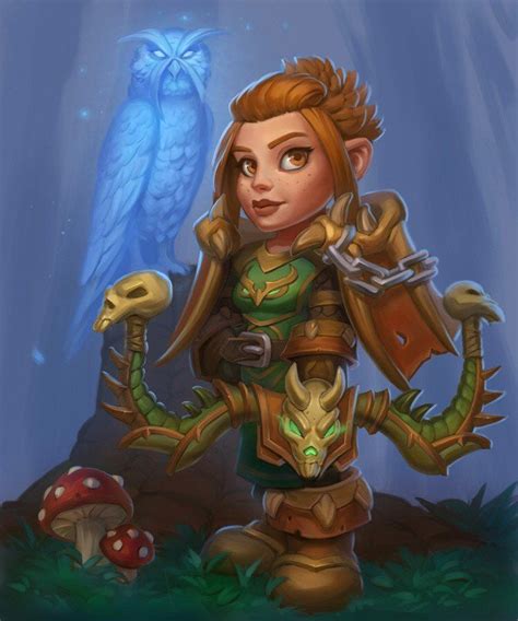 gnome female hunter spirit bow world of warcraft characters warcraft characters warcraft art